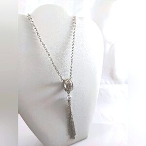 Silver Tone Tassel Necklace